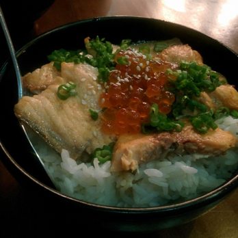 Mabu Generation - Grilled salmon and salmon roe with house BBQ sauce on rice - is okay. Practically re-creatable at home in a good or bad way - Taiwanese Near Me - Markham, Ontario