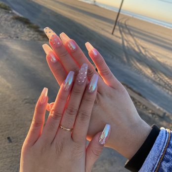 Be Be Nails Spa - unicorn powder w stars design by angie!!! - Nail Salons Near Me - Torrance, California