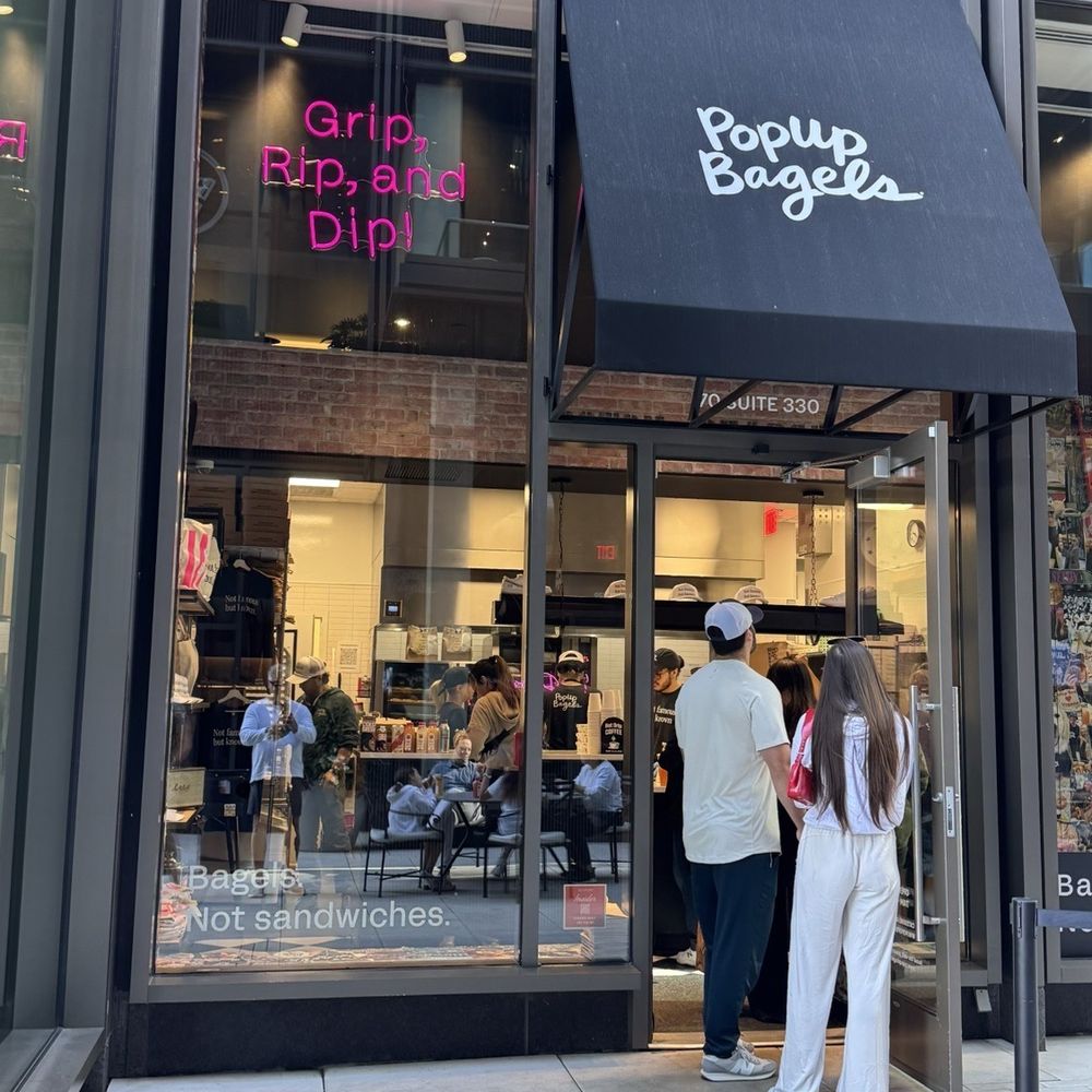 PopUp Bagels - Line getting it - Bagels Near Me - Boston, Massachusetts