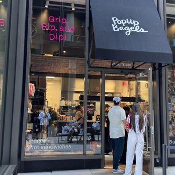 PopUp Bagels - Line getting it - Bagels Near Me - Boston, Massachusetts
