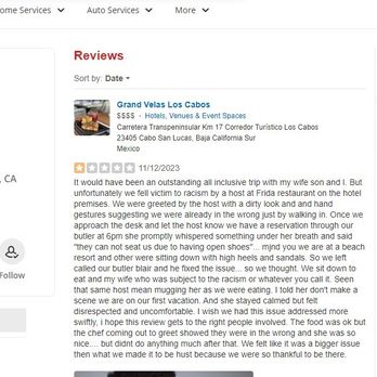 Grand Velas Los Cabos - Previous review before they asked us to take it down. - Hotels Near Me - Cabo San Lucas, BCS Grand Velas Los Cabos - Previous review before they asked us to take it down. - Hotels Near Me - Cabo San Lucas, BCS