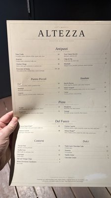 Menu photo 2 Altezza Rooftop Bar Chicago, IL