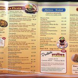 La Fiesta - Inside menu