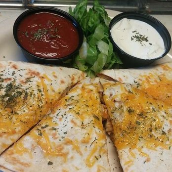 Ole Hickory Inn - a quesadilla with a side of dips - New American Near Me - Hickory, Pennsylvania