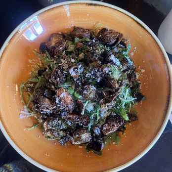 Shoe’s Cup and Cork - CRISPY CHARRED BRUSSELS SPROUT SALAD - New American Near Me - Leesburg, Virginia Shoe’s Cup and Cork - CRISPY CHARRED BRUSSELS SPROUT SALAD - New American Near Me - Leesburg, Virginia