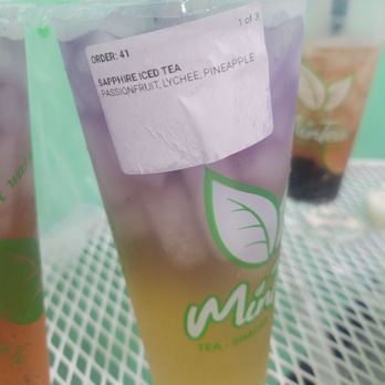 MinTea - Sapphire Tea with passion fruit, lychee and pineapple - Bubble Tea Near Me - Sanger, California