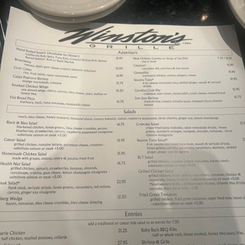 Winston's Grille - Menu - American Near Me - Raleigh, North Carolina Winston's Grille - Menu - American Near Me - Raleigh, North Carolina