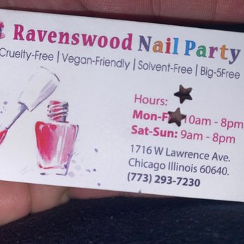 Ravenswood Nail Party - Business Card - Nail Salons Near Me - Chicago, Illinois