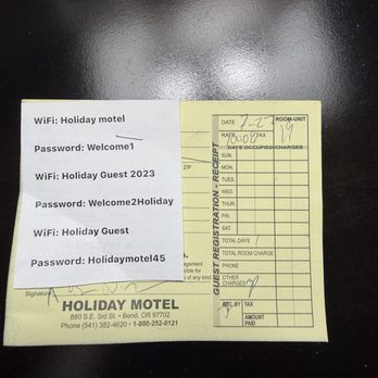 Holiday Motel - Proof of purchase - Hotels Near Me - Bend, Oregon Holiday Motel - Proof of purchase - Hotels Near Me - Bend, Oregon