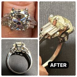 George Necula Jewelry Design & Repair - Before and after pictures of my ring