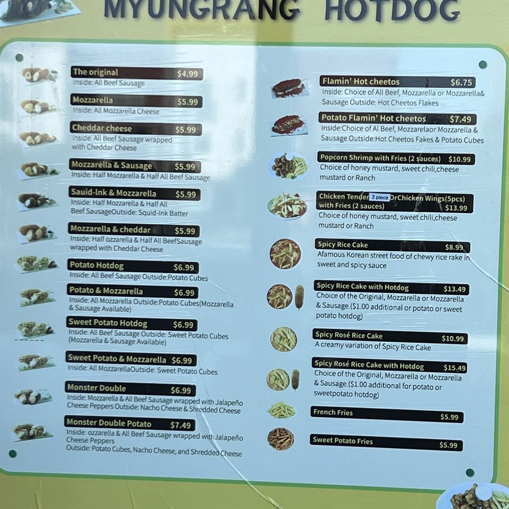 Myungrang Hotdog - Menu - Korean Near Me - Dublin, California Myungrang Hotdog - Menu - Korean Near Me - Dublin, California