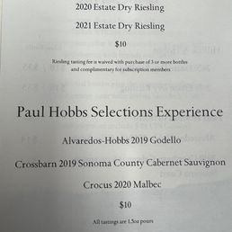 Tasting menu Tasting menu