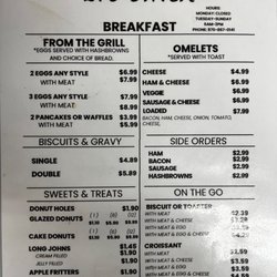 270 Diner - Menu