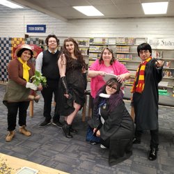Victorville City Library - Yearly Harry Potter party. The entire staff dresses up and plays games with the children. Cannot wait until Covid is over!