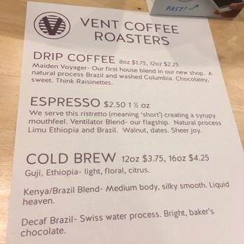 Vent Coffee Roasters - Different blends - Coffee Roasteries Near Me - Baltimore, Maryland