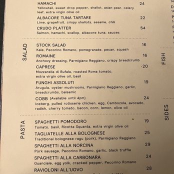 Stock Bar - Salad, pasta, crudo - Steakhouses Near Me - Toronto, Ontario Stock Bar - Salad, pasta, crudo - Steakhouses Near Me - Toronto, Ontario