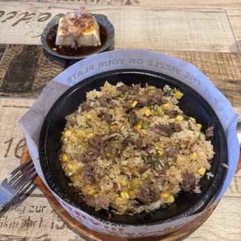 Sizzling Lunch - Beef Pepper Rice and Hiyaykko Tofu - Steakhouses Near Me - Mountain View, California