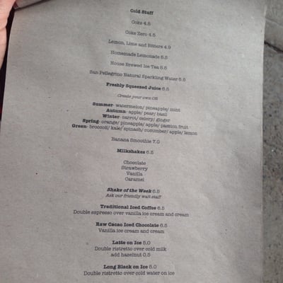 Menu photo 1 The First Drop Redfern, NSW Menu photo 1 The First Drop Redfern, NSW