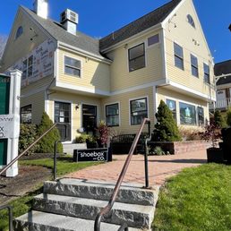 Exterior outside entrance of Shoebox and Co - Shoebox and Co located in the heart of Kennebunkport! - Kennebunkport, Maine Exterior outside entrance of Shoebox and Co - Shoebox and Co located in the heart of Kennebunkport! - Kennebunkport, Maine