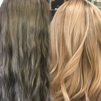 Millennium 2000 Beauty Salon - From faded silver to a rooty blonde. This was done in one session. Done by Bell. - Hair Salons Near Me - South Gate, California Millennium 2000 Beauty Salon - From faded silver to a rooty blonde. This was done in one session. Done by Bell. - Hair Salons Near Me - South Gate, California