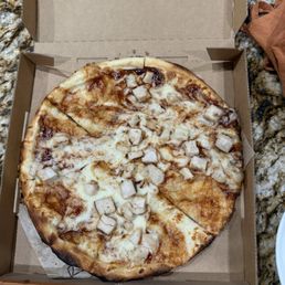 1 topping pizza-bbq chicken