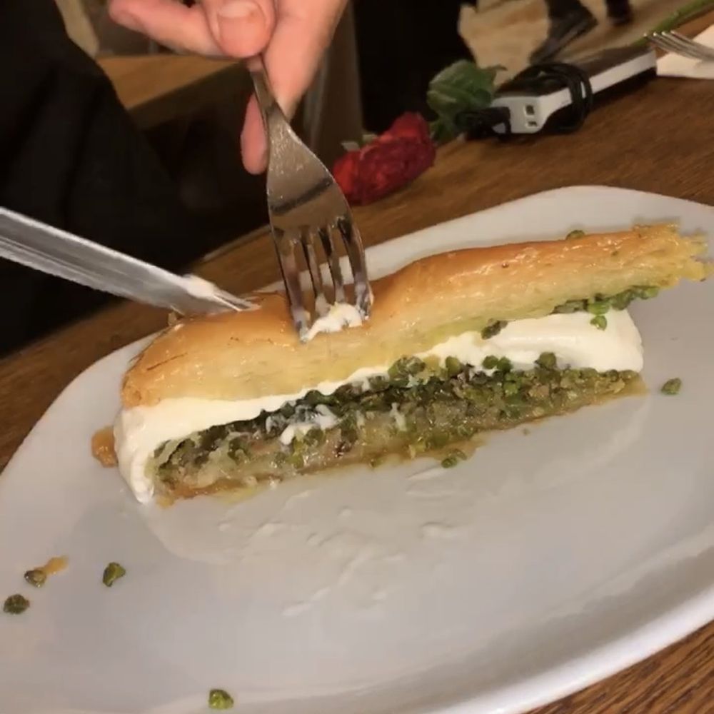 Nusr-Et Steakhouse - Baklava with Ice Cream - Steakhouses Near Me - Istanbul, 34 Nusr-Et Steakhouse - Baklava with Ice Cream - Steakhouses Near Me - Istanbul, 34