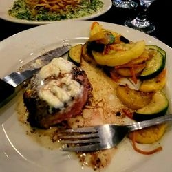 Daniella’s Fresh Seafood and Pasta House - Filet mignon with a side of squash and zucchini.