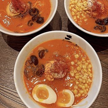 Sansotei - Tomato ramen with extra corn - Beer, Wine & Spirits Near Me - Montreal, Quebec