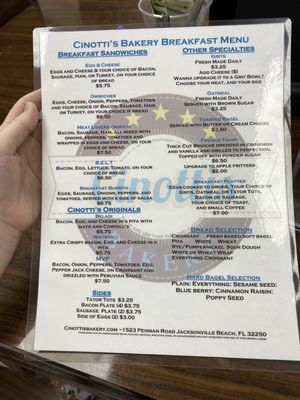 Menu photo 8 Cinotti's Bakery & Deli Jacksonville Beach, FL