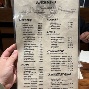 Full Moon Sushi - Lunch Menu - Japanese Near Me - Fountain Valley, California Full Moon Sushi - Lunch Menu - Japanese Near Me - Fountain Valley, California