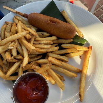 The Cliff Restaurant - Corn dog. Kids menu - American Near Me - Laguna Beach, California