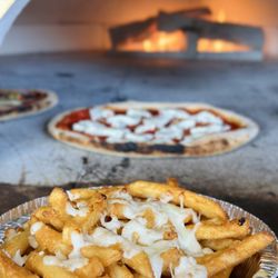 Baked Pizza and Sandwiches - Melting fries