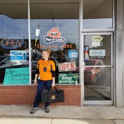 Pop-A-Lock - Natalie out front at our store.