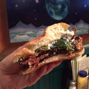 Mountain Sun Pub & Brewery - Date night burger with chicken instead of beef - A must try burger combination! - Pubs Near Me - Boulder, Colorado
