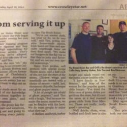 The Break Room Bar & Grill - From the paper