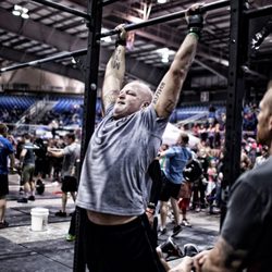East Ridgefield CrossFit - Jason, doing work at a local competition.