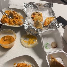 a variety of dishes on a table