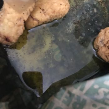 Wingstop - Boneless sitting in a pool of oil after some spilled out while taking out of the bag & after most wings soaked the oil up - Chicken Wings Near Me - Palmdale, California Wingstop - Boneless sitting in a pool of oil after some spilled out while taking out of the bag & after most wings soaked the oil up - Chicken Wings Near Me - Palmdale, California