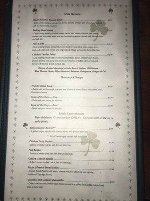 Menu photo 6 Blarney Stone Pub Berkley, MI