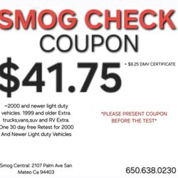 Star Smog Central - Coupon for yelp users. Please mention.