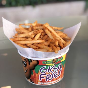 Potato Corner - Cheddar and BBQ mixed together. Usually they add way more cheddar than BBQ which makes me sad, so I ask for a little cheddar - Fast Food Near Me - Roseville, California