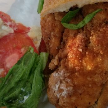 Lola's Chicken Shack - Inside the Chicken Sandwich, fresh veggies - Sandwiches Near Me - Alameda, California