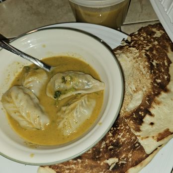 Himalayan Aroma Restaurant - Chicken Jhol Momo (Dumplings) & Plain Naan - Himalayan/Nepalese Near Me - Corona, California Himalayan Aroma Restaurant - Chicken Jhol Momo (Dumplings) & Plain Naan - Himalayan/Nepalese Near Me - Corona, California