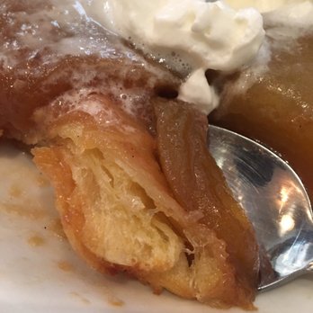 Le Baratin - Look at the layers of the pastry of the tart tatin! - French Near Me - Toronto, Ontario