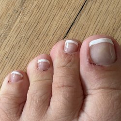 Bella Vie Nail Spa - I had 4 toes on 1 foot and one on the other cut/injured during a gel pedicure last week.  This is a pic taken 5 days after the pedicure.