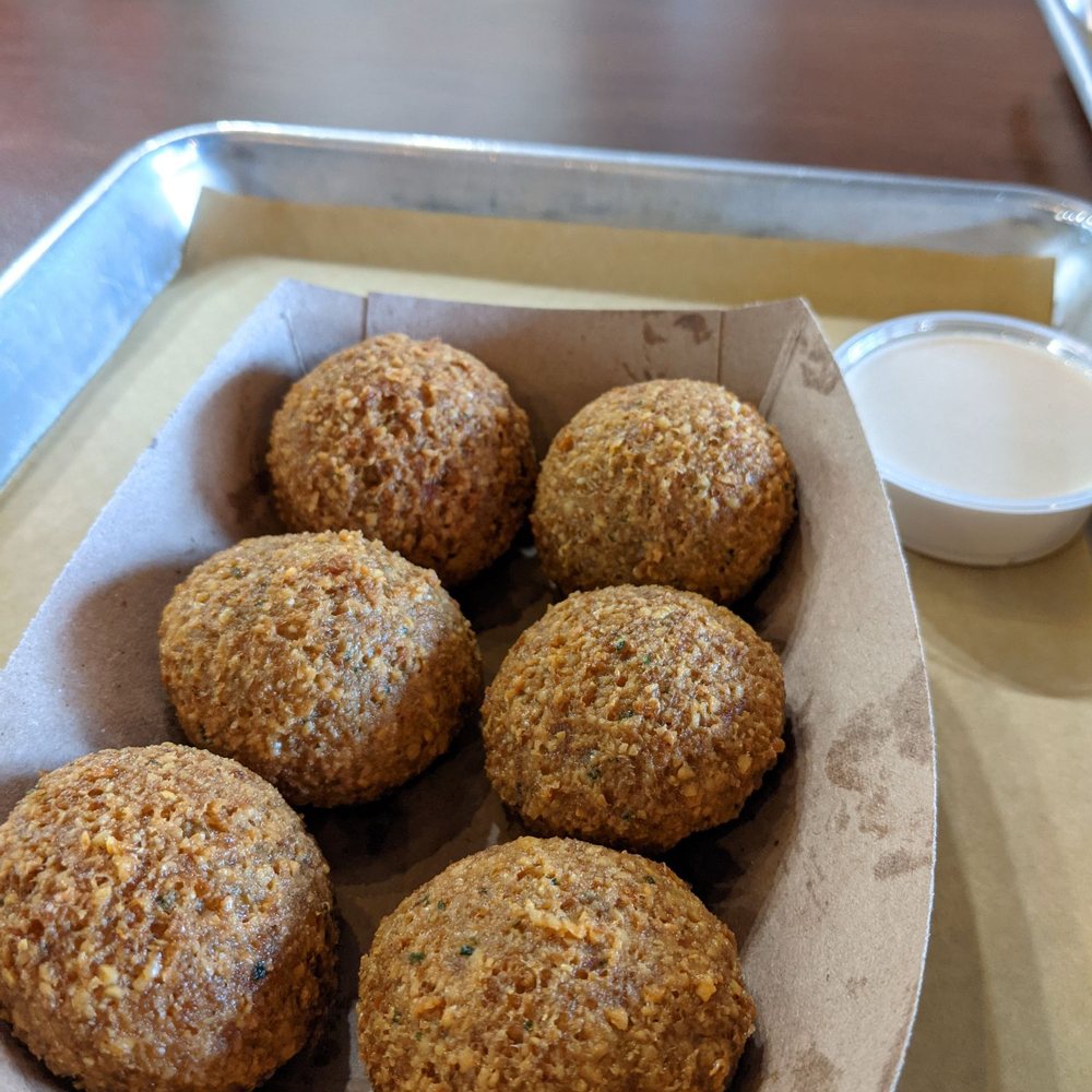 Board Bites - Falafel Bites with tahini dipping sauce - Lebanese Near Me - Plano, Texas