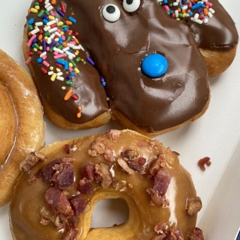 Texas Donuts - Character donut and maple bacon donut - Donuts Near Me - Centreville, Virginia
