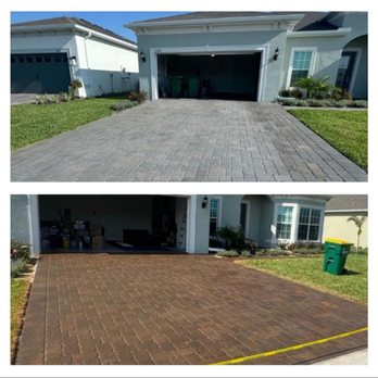 Water Wash - Before & After Paver Sealing - Pressure Washers Near Me - Orlando, Florida Water Wash - Before & After Paver Sealing - Pressure Washers Near Me - Orlando, Florida