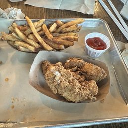 3 Count Chicken Tender with Fries. 3 Count Chicken Tender with Fries.