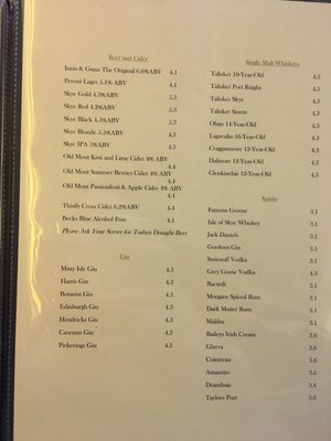 Menu photo 3 The Granary Portree, HLD Menu photo 3 The Granary Portree, HLD